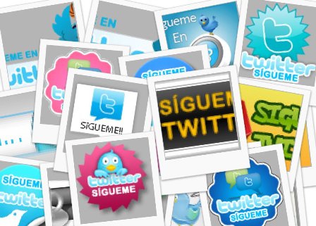 Los 50 mejores botones sigueme twitter en castellano